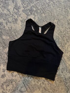 Free People Black Racerback Cropped Tank